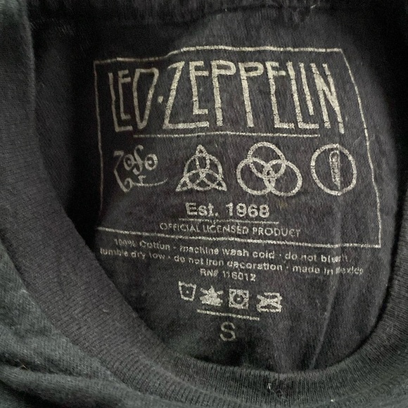 Black Led Zeppelin tee size S - Picture 3 of 3